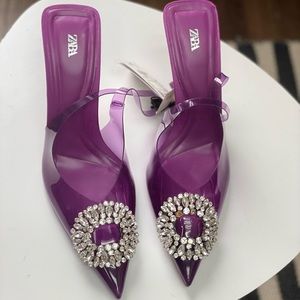 ZARA JEWLED POINTED HEEL